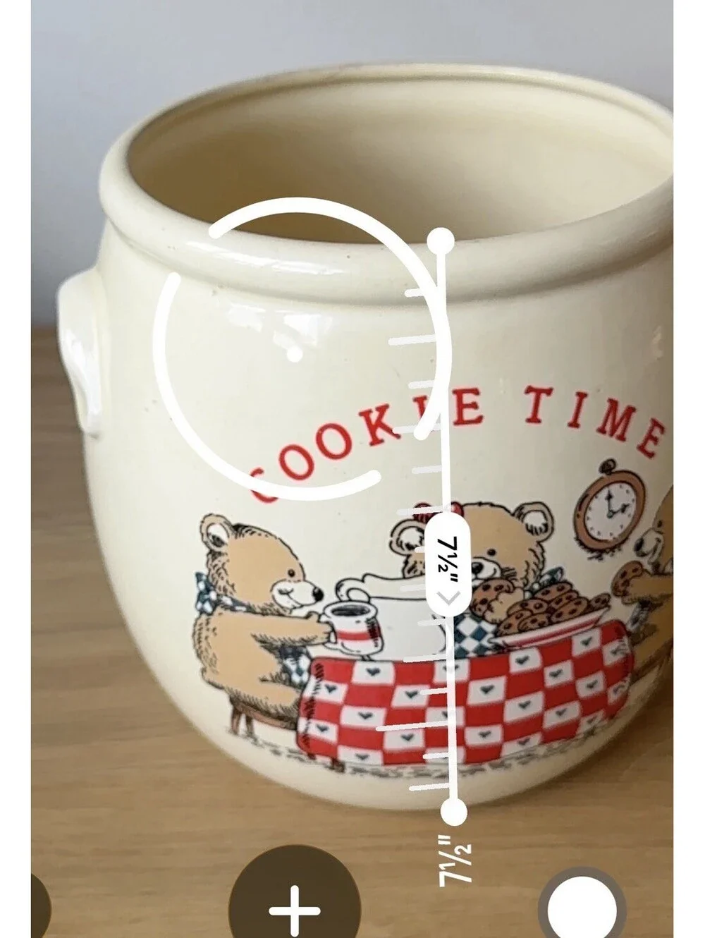 Rare Vintage 1984 Treasure Craft Pottery Cookie Time Large Cookie Jar 10